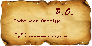 Podvinecz Orsolya névjegykártya